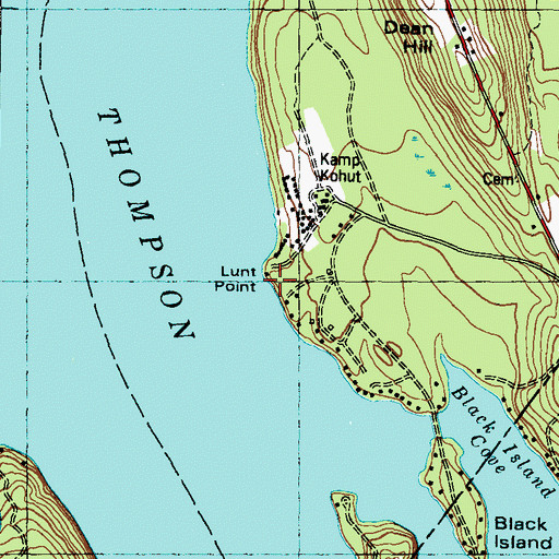 Topographic Map of Lunt Point, ME