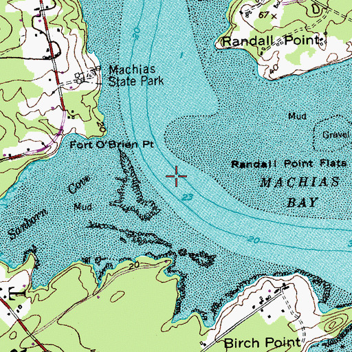 Topographic Map of Machias River, ME