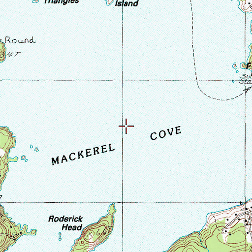 Topographic Map of Mackerel Cove, ME