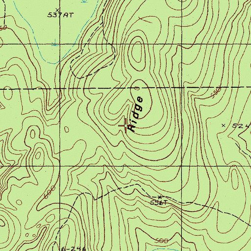 Topographic Map of Macwahoc Ridge, ME