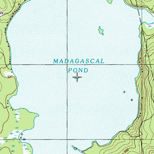 Topographic Map of Madagascal Pond, ME