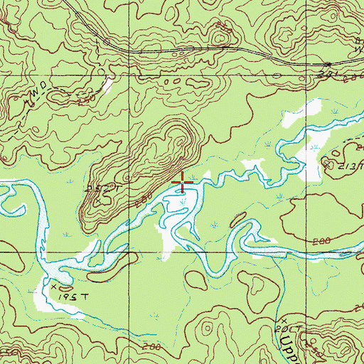Topographic Map of Madagascal Stream, ME