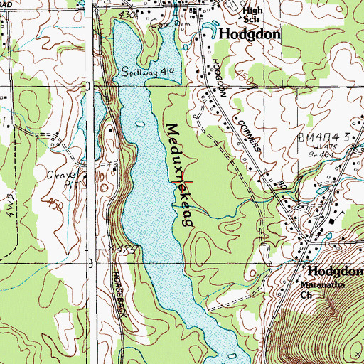 Topographic Map of Maduskeag Stream, ME