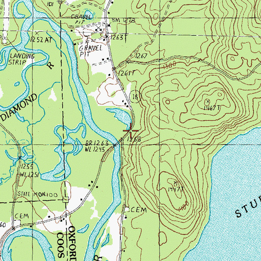 Topographic Map of Magalloway School, ME