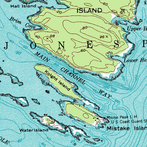 Topographic Map of Main Channel Way, ME