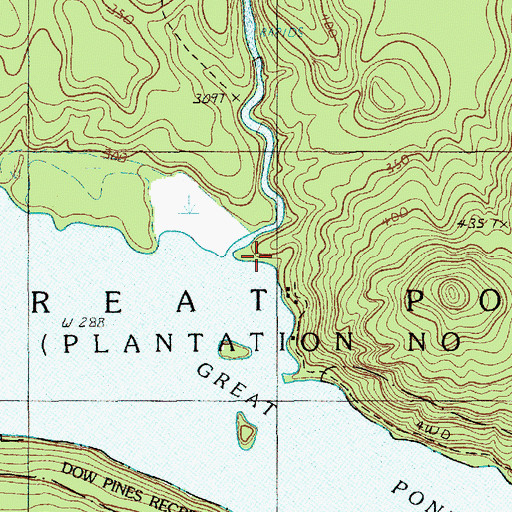 Topographic Map of Main Stream, ME