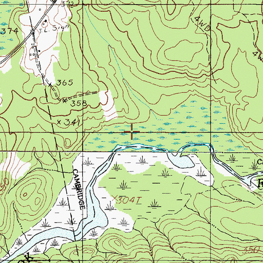 Topographic Map of Main Stream Sebasticook River, ME