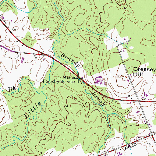 Topographic Map of Maine Forestry Service, ME