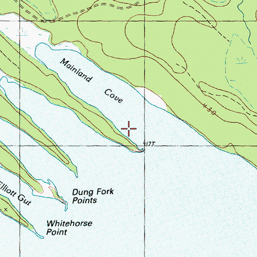 Topographic Map of Mainland Cove, ME