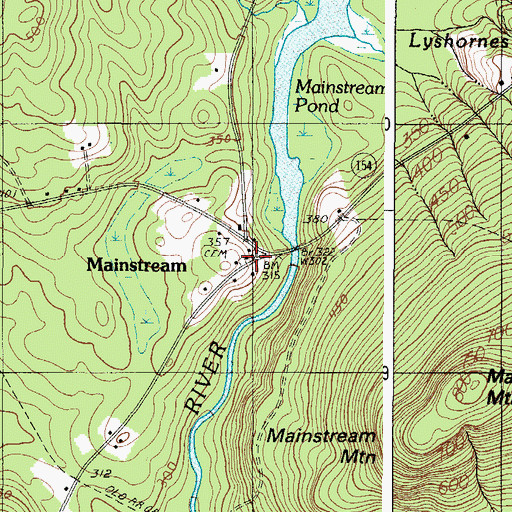 Topographic Map of Mainstream, ME