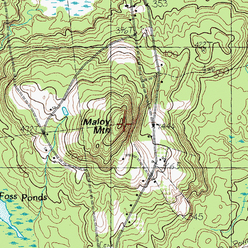 Topographic Map of Maloy Mountain, ME