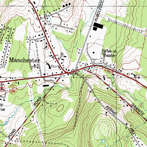 Topographic Map of Manchester, ME