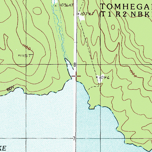 Topographic Map of Mansell Brook, ME