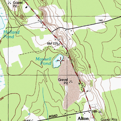 Topographic Map of Mansell Pond, ME