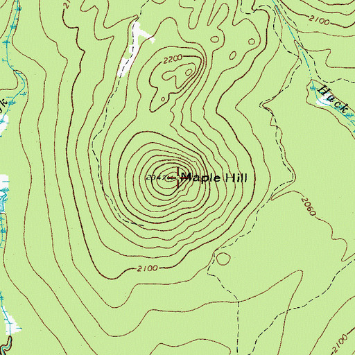 Topographic Map of Maple Hill, ME