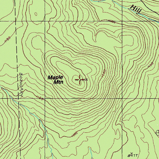 Topographic Map of Maple Mountain, ME