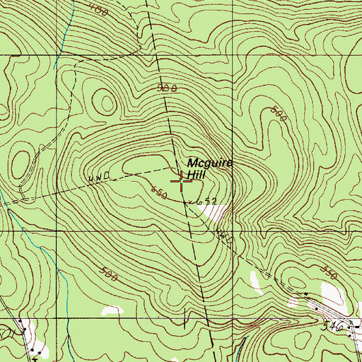 Topographic Map of Maquire Hill, ME