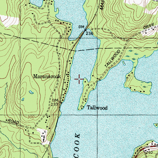 Topographic Map of Maranacook Lake, ME