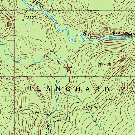 Topographic Map of Marble Brook, ME