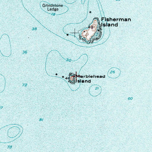 Topographic Map of Marblehead Island, ME