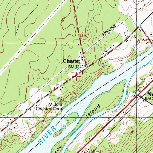 Topographic Map of Marianne School, ME