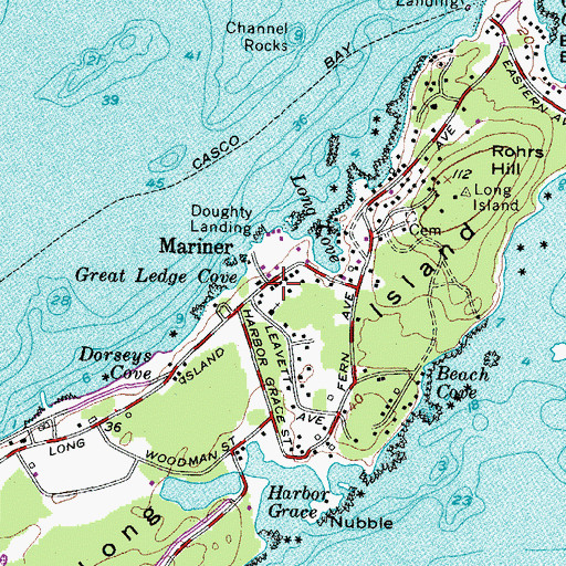 Topographic Map of Mariner, ME
