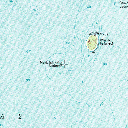 Topographic Map of Mark Island Ledge, ME