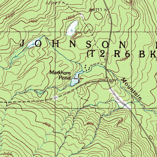 Topographic Map of Markham Pond, ME