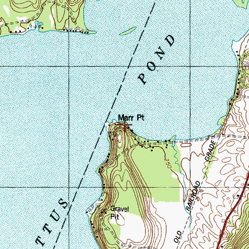 Topographic Map of Marr Point, ME