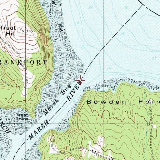 Topographic Map of Marsh Bay, ME