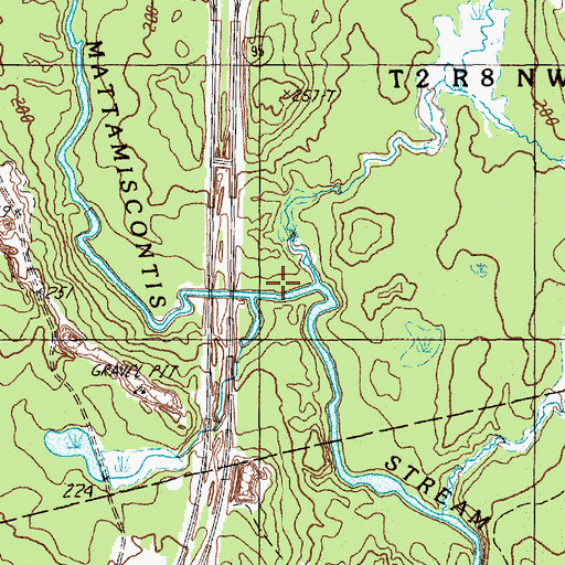 Topographic Map of Marsh Creek, ME