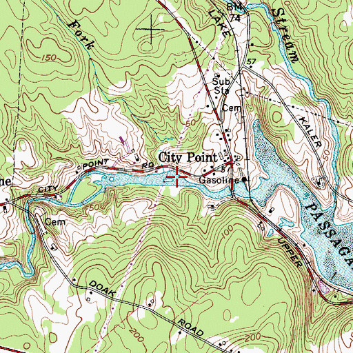 Topographic Map of Marsh Fork, ME