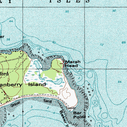 Topographic Map of Marsh Head, ME