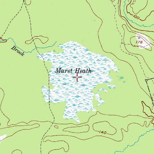 Topographic Map of Marst Heath, ME