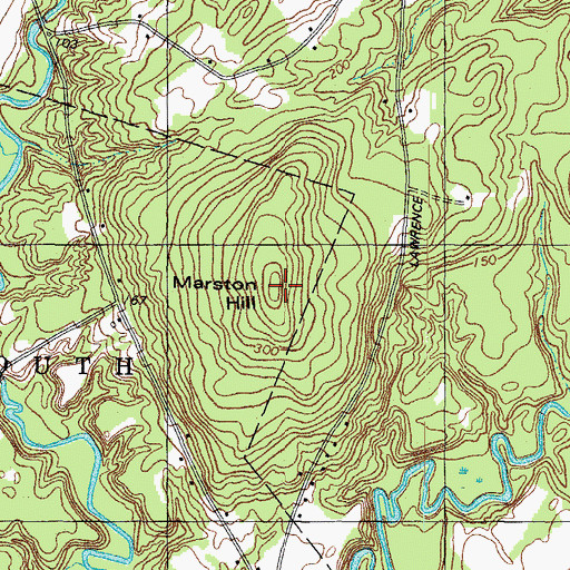 Topographic Map of Marston Hill, ME