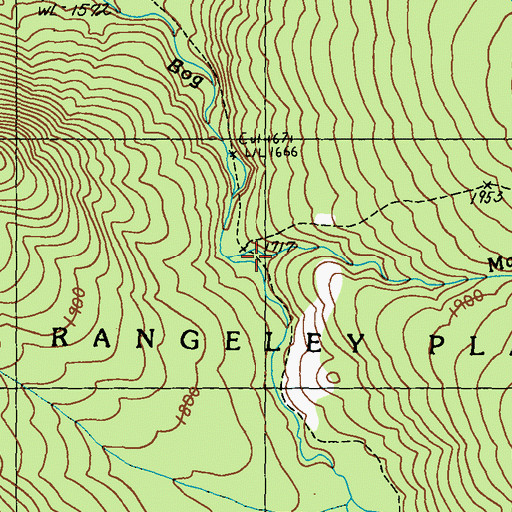 Topographic Map of Martin Brook, ME
