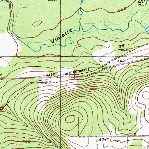 Topographic Map of Martins Siding, ME