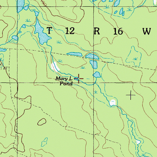 Topographic Map of Mary L Pond, ME