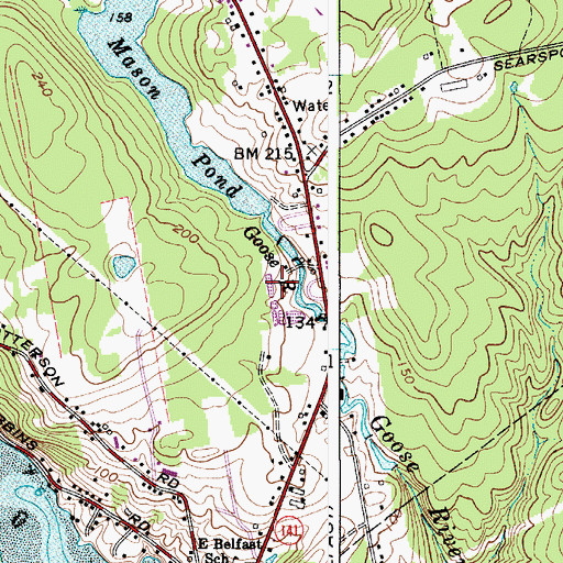 Topographic Map of Mason Pond, ME