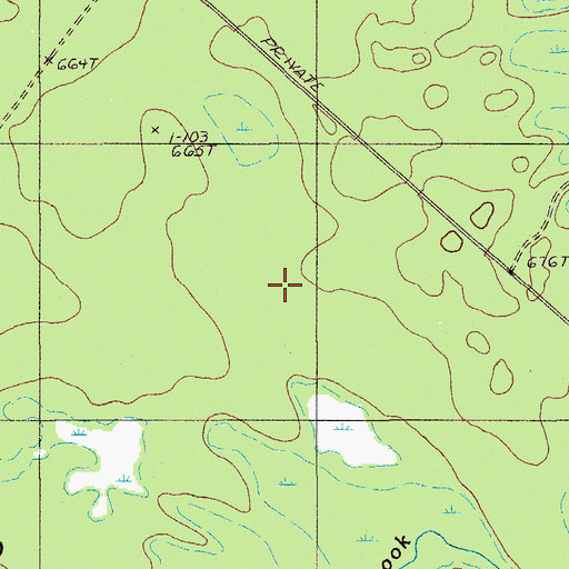 Topographic Map of Matagamon Tote Road, ME