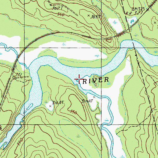 Topographic Map of Mattagodus Stream, ME