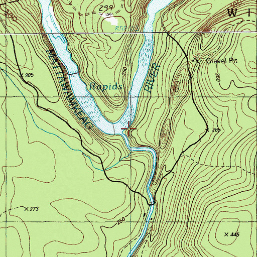 Topographic Map of Mattakeunk Stream, ME