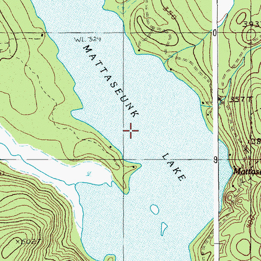 Topographic Map of Mattaseunk Lake, ME