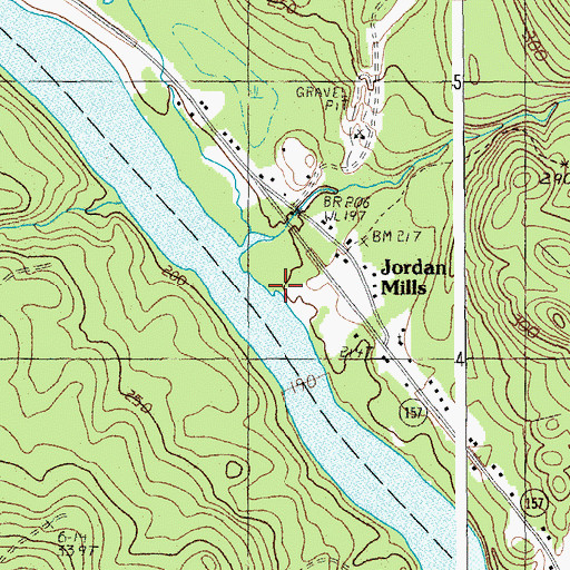 Topographic Map of Mattaseunk Stream, ME