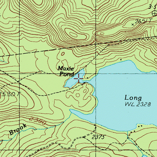 Topographic Map of Maxie Pond, ME