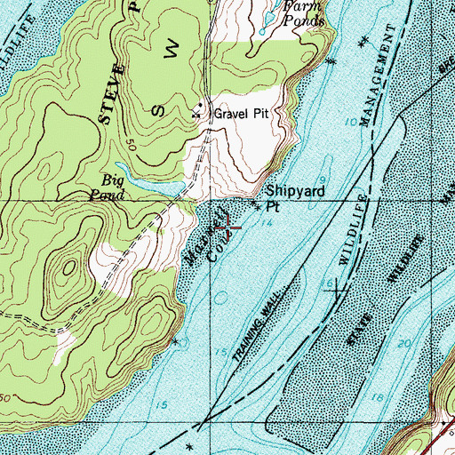Topographic Map of Maxwell Cove, ME