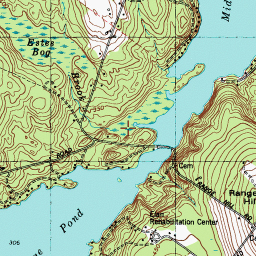 Topographic Map of May Brook, ME