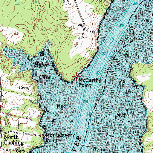 Topographic Map of McCarthy Point, ME