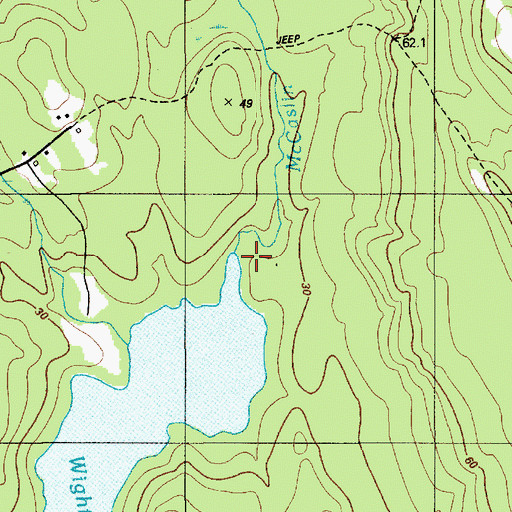 Topographic Map of McCaslin Stream, ME