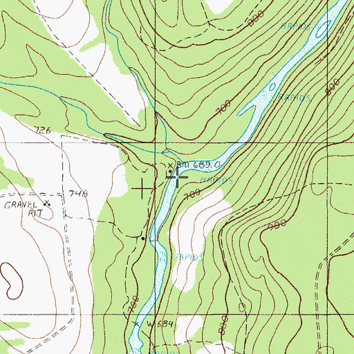 Topographic Map of McConnell Brook, ME